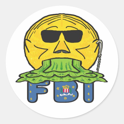 Sticker Rond Anti FBI (Devant)
