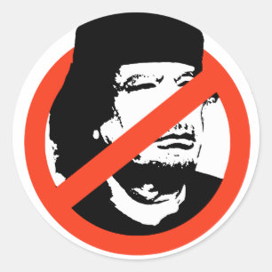 STICKER ROND ANTI-GADDAFI