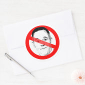 Sticker Rond Anti Gutfeld Traversé À L'Extérieur (Enveloppe)