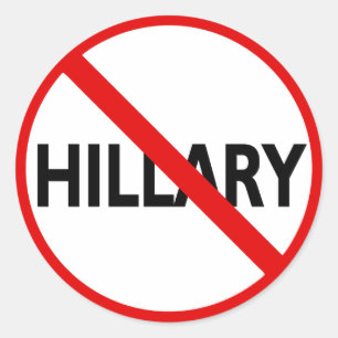 Sticker Rond Anti-Hillary