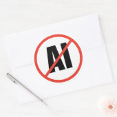 Sticker Rond Anti-IA (Enveloppe)