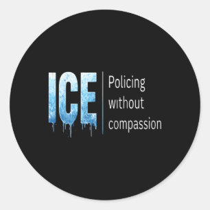 Sticker Rond Anti Ice Je proteste et résiste Soutien aux immigr