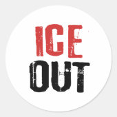 Sticker Rond Anti ICE Out Political Activism Protest (Devant)