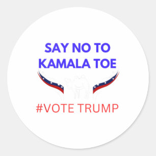 Sticker Rond Anti Kamala Harris