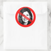 Sticker Rond Anti Kristi Noem Traversé La Face (Sac)