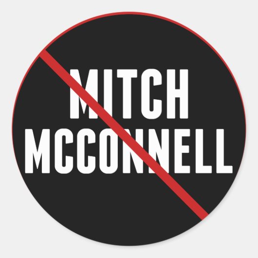 Sticker Rond Anti Mitch McConnell (Devant)