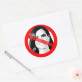 Sticker Rond Anti Nancy Mace Traversé Sur La Face (Enveloppe)
