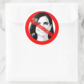 Sticker Rond Anti Nancy Mace Traversé Sur La Face (Sac)