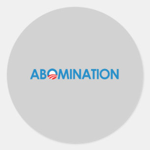 Sticker Rond Anti-Obama - Abomination