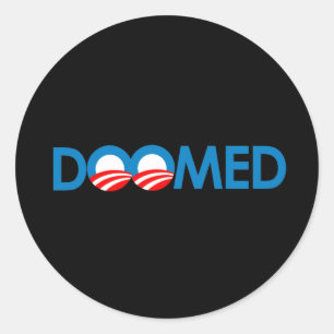 Sticker Rond Anti-Obama - condamné