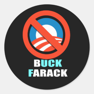 Sticker Rond Anti-Obama - farack de mâle