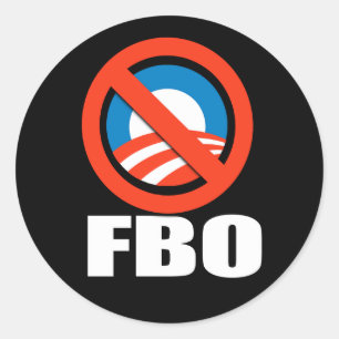 Sticker Rond Anti-Obama - fbo