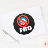 Sticker Rond Anti-Obama - fbo (Enveloppe)