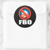 Sticker Rond Anti-Obama - fbo (Sac)