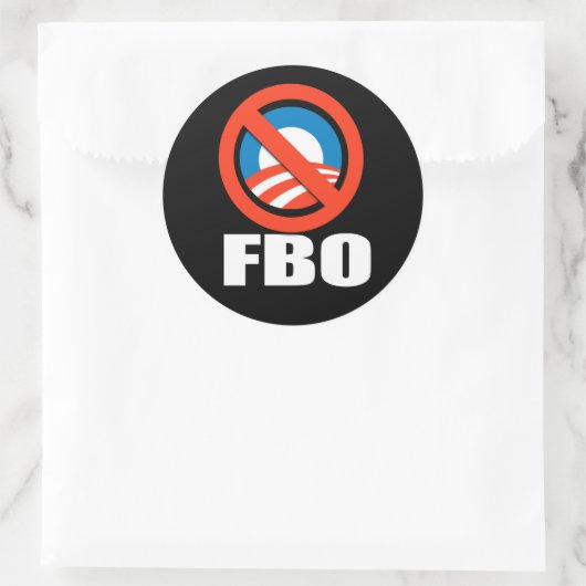 Sticker Rond Anti-Obama - fbo (Sac)