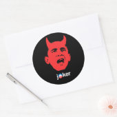 Sticker Rond Anti-Obama - Joker (Enveloppe)