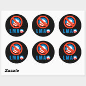Sticker Rond Anti-Obama - LMAO (Feuille)
