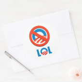 Sticker Rond Anti-Obama - LOL (Enveloppe)