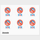 Sticker Rond Anti-Obama - LOL (Feuille)