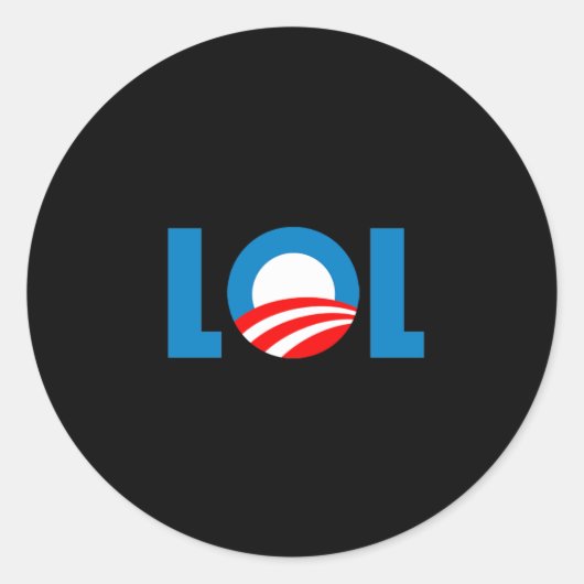 Sticker Rond Anti-Obama - LOL (Devant)