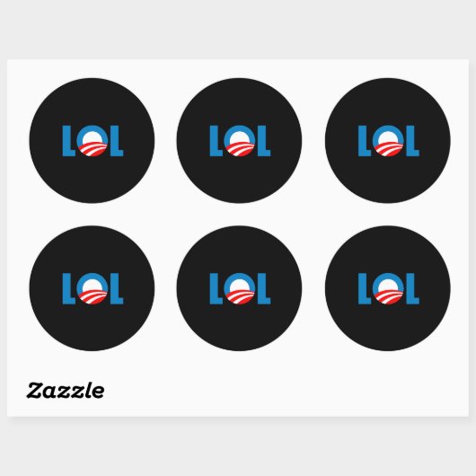 Sticker Rond Anti-Obama - LOL (Feuille)