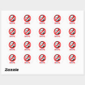Sticker Rond Anti-Obama - Non (Feuille)