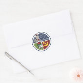 Sticker Rond Anti Obama - ROBBERY.GOV (Enveloppe)