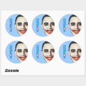 Sticker Rond Anti-Obama - SANS ESPOIR (Feuille)