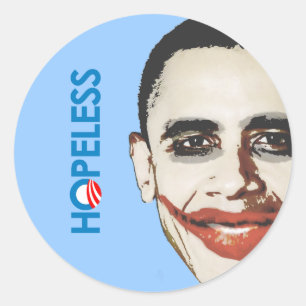 Sticker Rond Anti-Obama - SANS ESPOIR