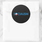 Sticker Rond Anti-Obama - Socialisme (Sac)
