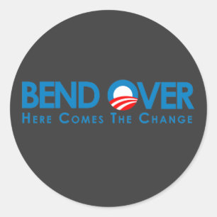 Sticker Rond Anti-Obama - Un virage pour le changement