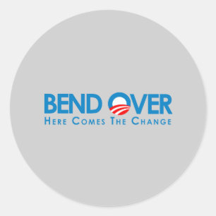 Sticker Rond Anti-Obama - Un virage pour le changement