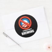 Sticker Rond Anti-Obama - une révolution se prépare (Enveloppe)