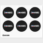 Sticker Rond Anti-Obama - Zombies blanc (Feuille)