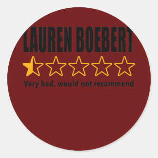 Sticker Rond Anti Rep Lauren Boebert Boebert Bad Review