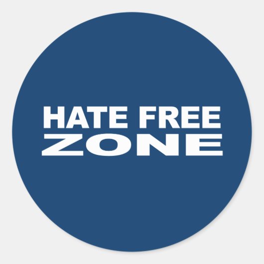 Sticker Rond Anti-Républicain - Zone Haine Free 2 (Devant)