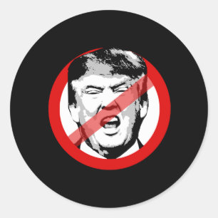 STICKER ROND ANTI-TRUMP - - -