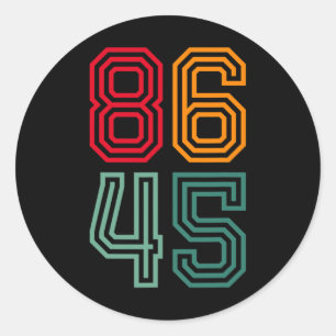 Sticker Rond Anti Trump 86 45 Politique Libéral Anti Républicai