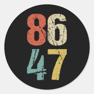 Sticker Rond Anti-Trump - 86 47 I