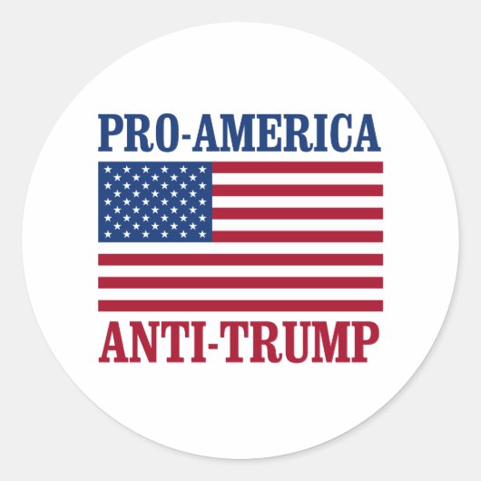 Sticker Rond Anti-Trump - Anti-Trump - (Devant)