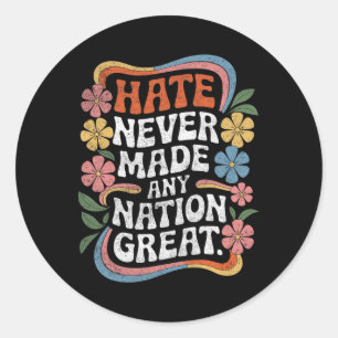 Sticker Rond Anti Trump Floral Democratique Président libéral 3