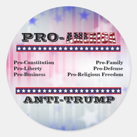STICKER ROND ANTI-TRUMP PRO-AMÉRIQUE (Devant)