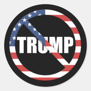 Sticker Rond Anti-Trump pro-démocratie