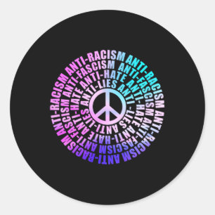 Sticker Rond Anti Trump Racisme Le Fascisme C'Est La Haine Rési