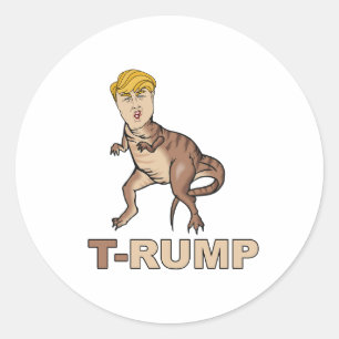 Sticker Rond Anti-Trump - T-RUMP - Anti-Trump -