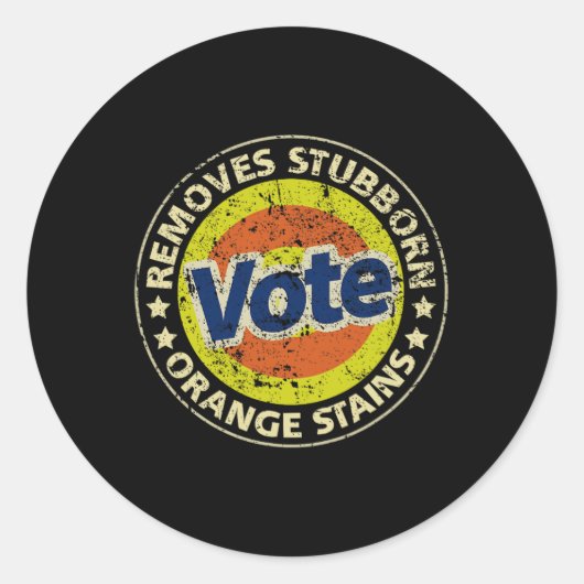 Sticker Rond Anti-trump Vote Detergent Funny Gifts  (Devant)