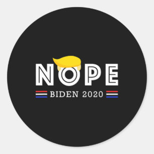 Sticker Rond Anti Trump - Votez Biden Président 2020 - Trump