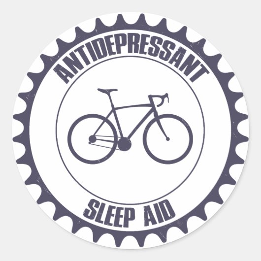 Sticker Rond Antidépresseur à vélo, Sleep Aid (Devant)