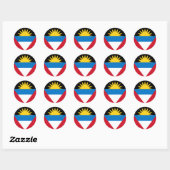 Sticker Rond Antigua et Barbuda Flag (Feuille)