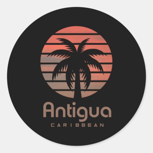 Sticker Rond Antigua Karibik (Devant)